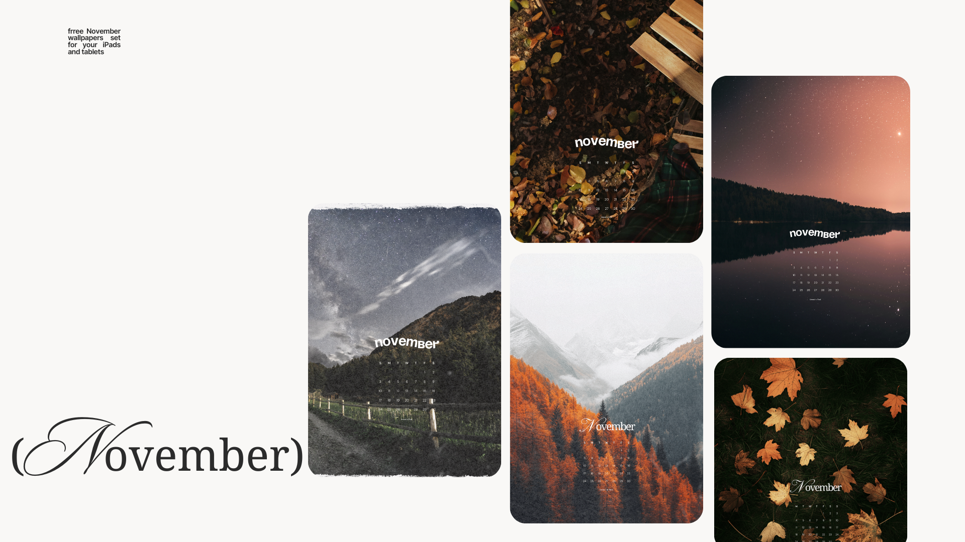 Free November iPad Wallpapers
