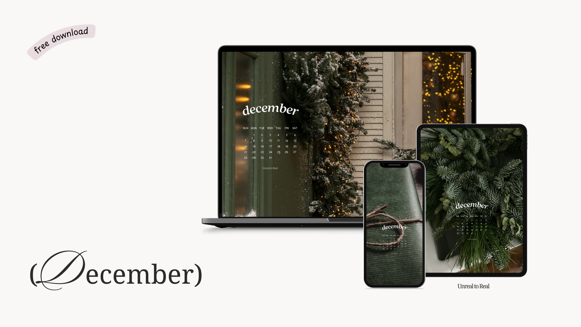 Free December Wallpapers for iPhones, iPad, Mac