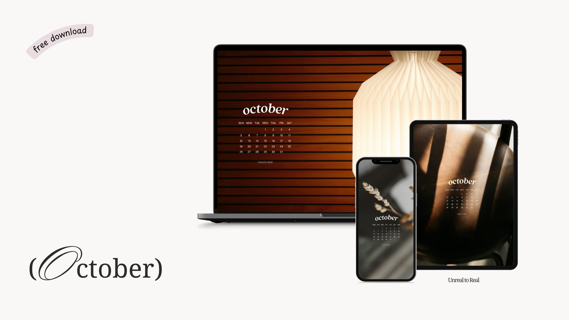 Free October Wallpapers for iPhones, iPad, Mac