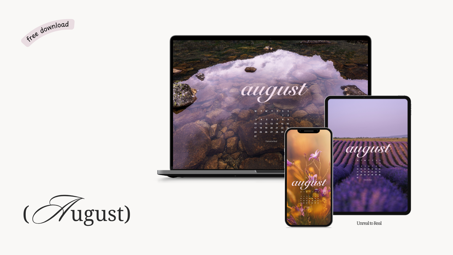 Free August 2026 Calendar Wallpapers: Aesthetic Summer Backgrounds for iPhone iPad and MacBook